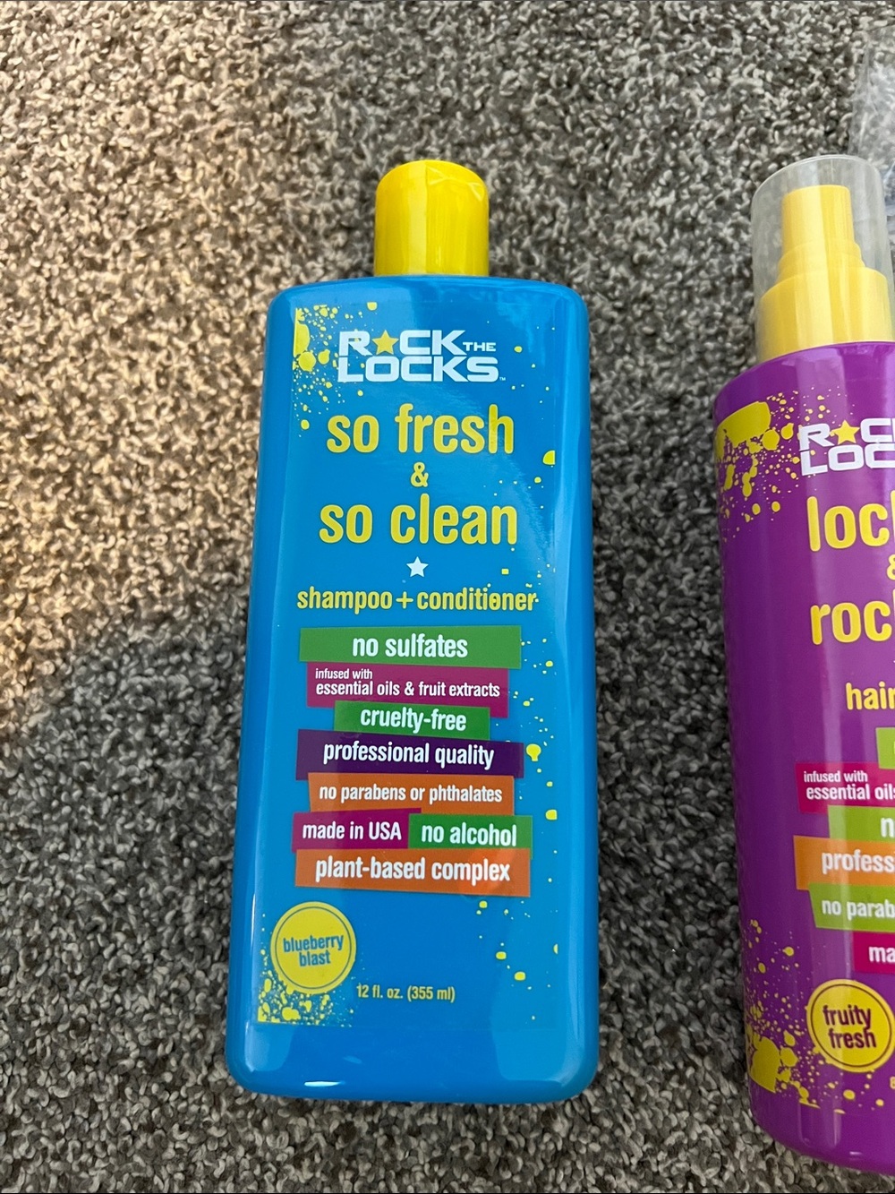 BNWT Rock the Locks Hair Care Trio (shampoo/conditioner, hairspray, detangler) - Picture 2 of 7